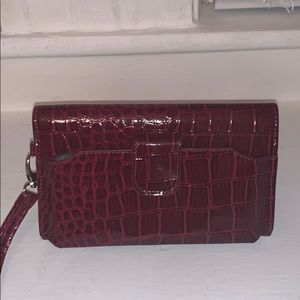 Faux snakeskin purse
